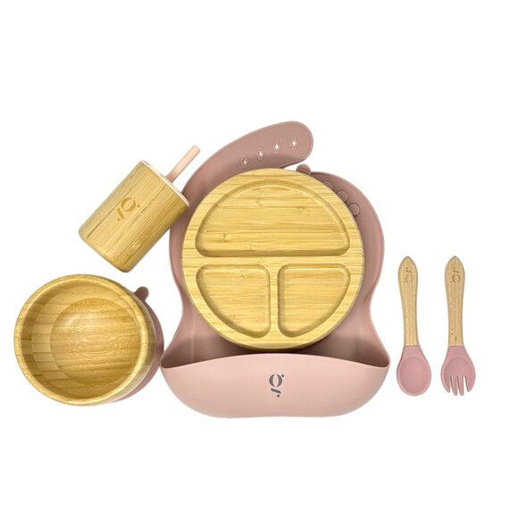 Baby / Toddler Bamboo Dinnerware With Suction Set of 6 Pieces - Picture 3 of 10